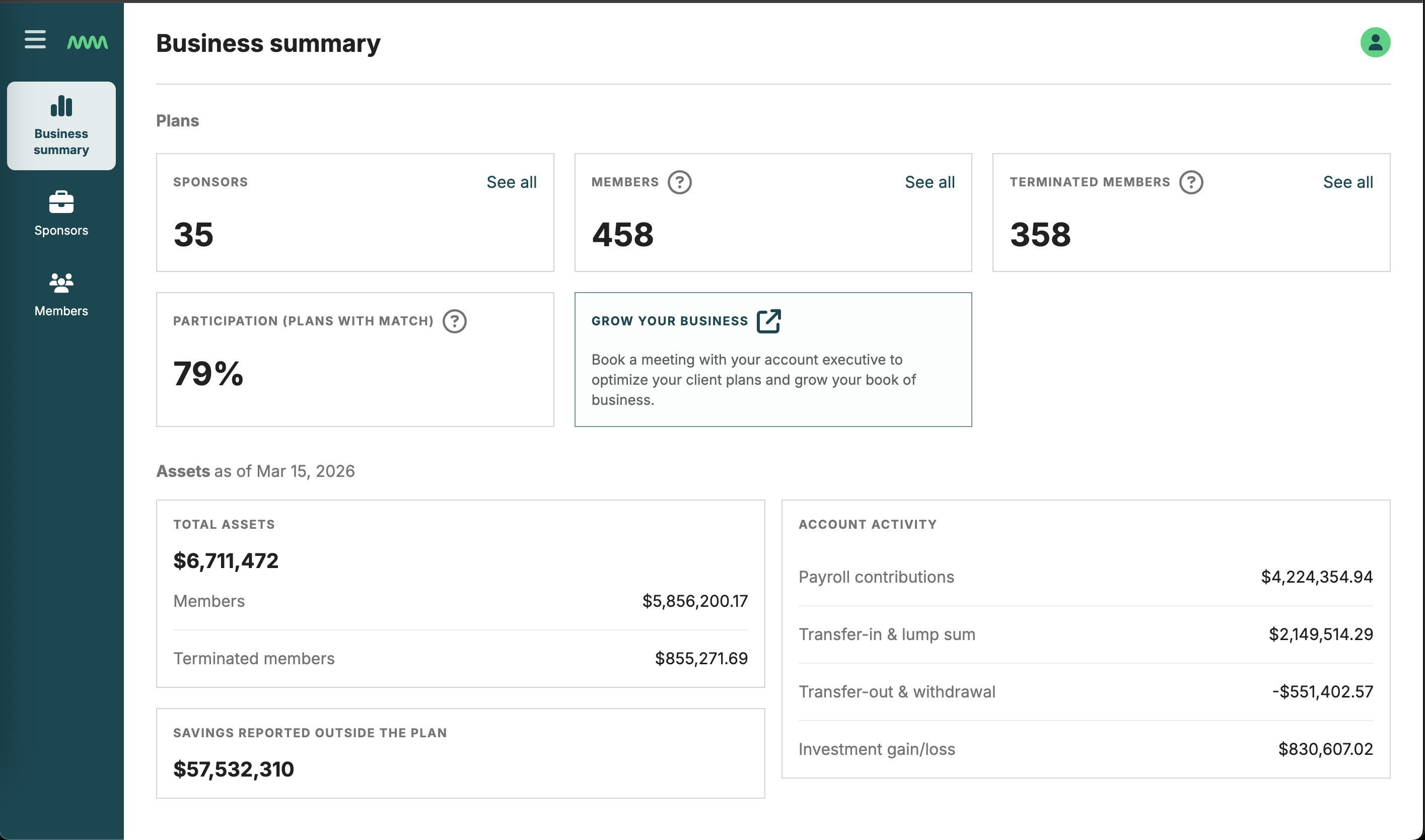 Common Wealth Advisor Portal — Business Summary